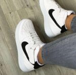 Nike AirForce Bilekli Beyaz Siyah Unisex Replika Ayakkabı