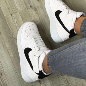 Nike AirForce Bilekli Beyaz Siyah Unisex Replika Ayakkabı