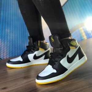 Nike Air Jordan Siyah Sarı Replika Ayakkabı