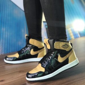 Nike Air Jordan Unisex Gold Siyah Replika Ayakkabı