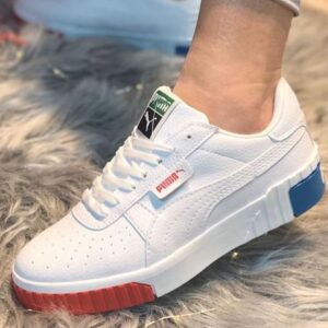 Puma Suede Beyaz Mavi Kırmızı Bayan Replika Ayakkabı