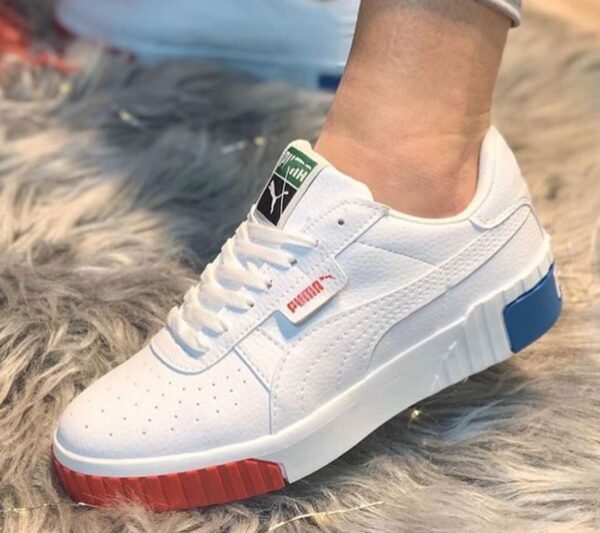 Puma Suede Beyaz Mavi Kırmızı Bayan Replika Ayakkabı