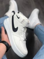 Nike AirForce Bilekli Beyaz Siyah Unisex Replika Ayakkabı