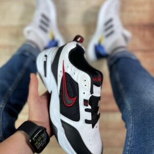 Nike Air Monarch Siyah Kırmızı Unisex Replika Ayakkabı