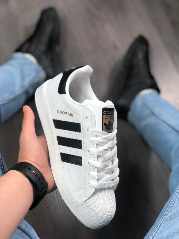 Adidas Süperstar Beyaz Siyah Unisex Replika Ayakkabı